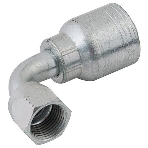 Eaton Aeroquip 2042-8-8S 45° Bulkhead Union - 1/2 JIC Carbon Steel Hydraulic Fitting