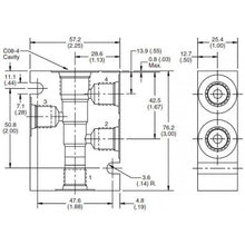 Load image into Gallery viewer, Parker B08-4-6B 3/8" BSPP Female 4 Way Flow Divider Valve Body C08-4 Cavity