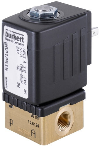 Burkert 125301 126125 Type 6013 24V DC Solenoid Valve 2/2 N/C