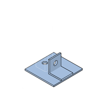 Load image into Gallery viewer, Greenaway GB44 Galvanised Mild Steel Single Base Plate - Single Fix