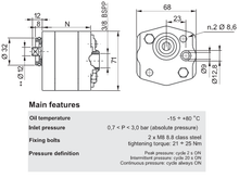 Load image into Gallery viewer, Hydronit E60603007 Gear Pump Group 1 - 3,7cc/rev G Series
