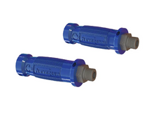 Load image into Gallery viewer, Flexequip Blue Hydraulic Hose Grip Handles (Pair) Couplings 1/2" BSP Adaptor Suregrip