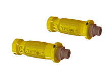 Load image into Gallery viewer, Flexequip Yellow Hydraulic Hose Grip Handles (Pair) Couplings 1/2" BSP Adaptor Suregrip