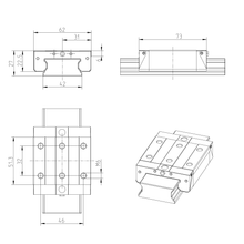 Cargar imagen en el visor de la galería, Bloque guía lineal con patín de bolas Rexroth R167259420 - KWD-020-CNS-C0-N-1