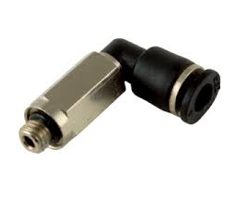 NPT Extended Male 90 Degree Elbow x Tube Micro Metal Imperial Pneumatic Push-In Fitting