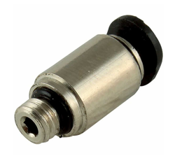 NPT Male Round Body Stud x Tube Micro Metal Imperial Pneumatic Push-In Fitting