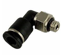 NPT Male 90 Degree Elbow x Tube Micro Metal Imperial Pneumatic Push-In Fitting