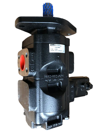 Parker Hannifin 3518079M93 Fermec Massey Ferguson Terex Twin Hydraulic Pump + Unloader Valve 37 + 29 CC/REV