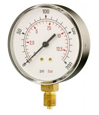 Dry Pressure Gauge, 80mm Face, 1/2