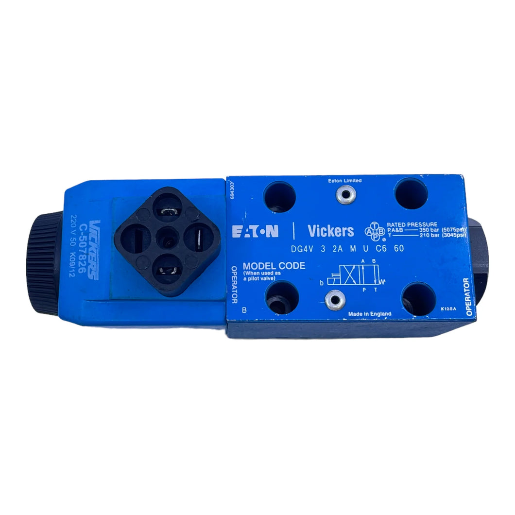 Danfoss Eaton Vickers 859170 - DG4V-3-2A-M-U-C6-60 - 220V AC Solenoid Directional Valve (DG4V32AMUC660)