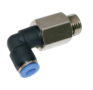 Codo de espárrago macho extendido BSP x accesorio de inserción neumática de metal para tubo 