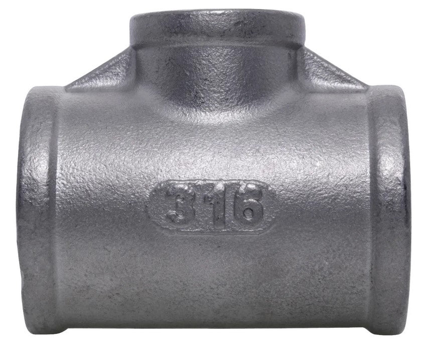 BSP Female Reducing Tee 150lb 316 Stainless Steel Pipe Fitting