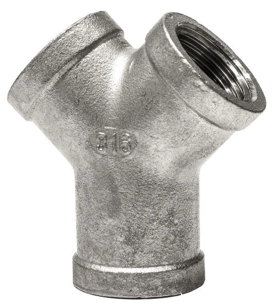 BSP Female Y-Piece 150lb 316 Stainless Steel Pipe Fitting