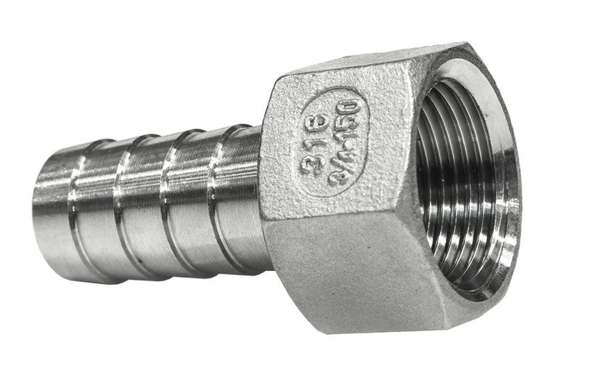 BSP Fixed Female Hose Tail 150lb 316 Stainless Steel Pipe Fitting