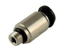 BSP Male Round Body Stud x Tube Micro Metal Pneumatic Push-In Fitting