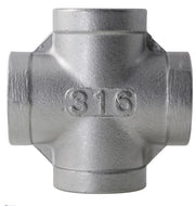 BSP Female Equal Cross 150LB Fitting In 316 Stainless Steel Pipe Fitting