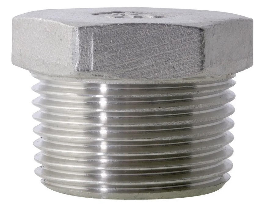 BSPT Hexagon Plug 150lb 316 Stainless Steel Pipe Fitting