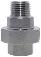 BSPT Male x BSP Female Cone Seat Union 150lb 316 Stainless Steel Pipe Fitting