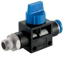 BSPT Male x Tube Manual Shut Off Valve Metal Pneumatic Push-In Fitting