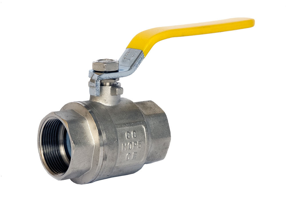 2 Piece PN40 Brass Ball Valve Full Bore BSPP Female WRAS Approved