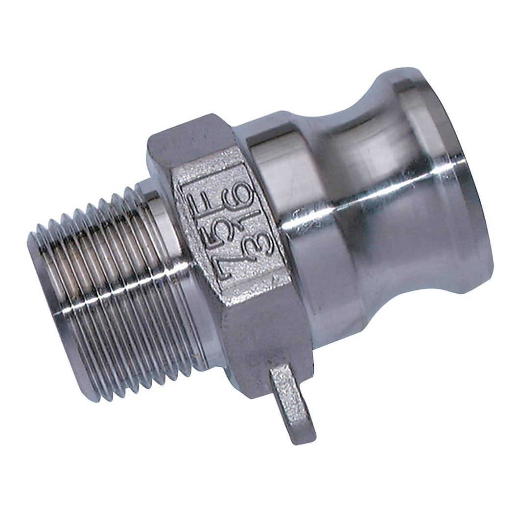 Camlock Stainless Steel NPT Male Type F Threaded Plug