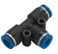 Equal Tee Tube x Tube Connector Metal Pneumatic Push-In Fitting