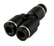 Equal Y Piece Tube to Tube Imperial Micro Push-In Fitting