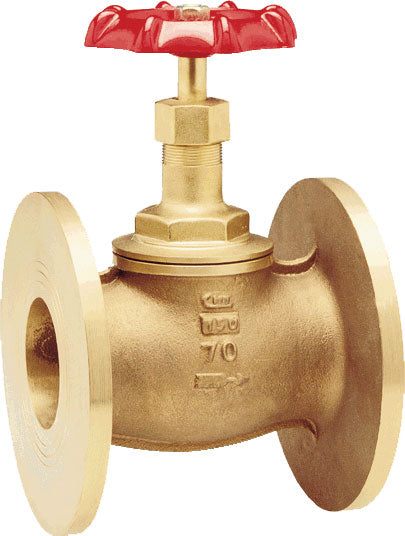 Flanged PN16 Bronze Globe Valve PTFE Seat With Handwheel