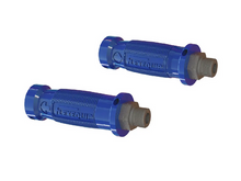 Cargar imagen en el visor de la galería, Manijas de agarre de manguera hidráulica azules Flexequip (par) Acoplamientos Adaptador BSP de 1/2&quot; Suregrip 
