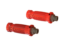 Load image into Gallery viewer, Flexequip Red Hydraulic Hose Grip Handles (Pair) Couplings 1/2&quot; BSP Adaptor Suregrip
