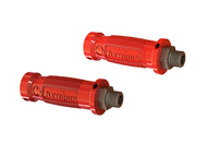 Manijas de agarre de manguera hidráulica roja Flexequip (par) Acoplamientos Adaptador BSP de 1/2