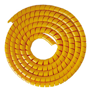 Helixguard HG-125Y - Protector de espiral amarillo de 114-125 mm con cola de cerdo para bobina de 12 m 