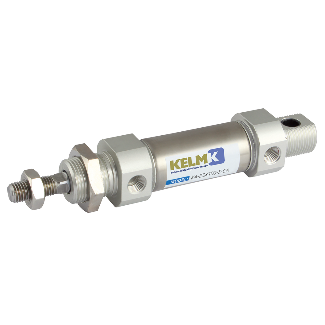 Kelm KA-8X30-S-CA 8mm Bore x 30mm Stroke Magnetic Double Acting Pneumatic Cylinder