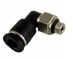 Metric Male 90 Degree Elbow x Tube Micro Metal Pneumatic Push-In Fitting