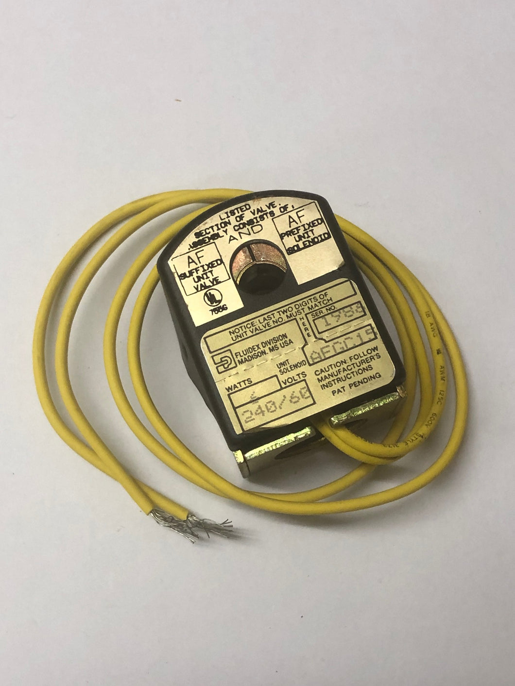 Bobina solenoide Parker Fluidex Gold Ring AFGC15 de 240 V Lucifer 