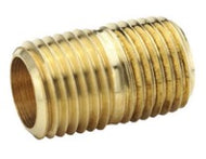 Parker X215PN-4 - 1/4 BSP Male Close Nipple Brass Pipe Fitting