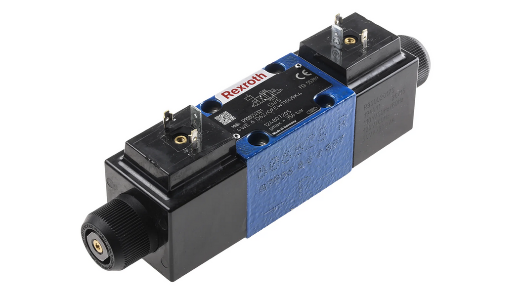 Bosch Rexroth R900552321 - 4WE 6 D6X/OFEW110N9K4 - 110V AC CETOP 3 Directional Control Valve Solenoid Actuated