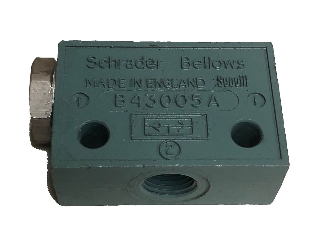 Schrader Bellows B43005A Pneumatic Shuttle Valve Parker Scovill