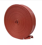 Manguito de fibra de vidrio recubierto de silicona de óxido rojo para manguera de bobina de 15 m con orificio de 22 mm de Pyroglass 