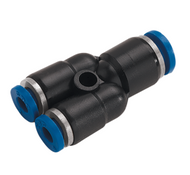 Unequal Y Piece Tube x Tube Connector Metal Pneumatic Push-In Fitting