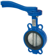 Ductile Iron Butterfly Valve Wafer Type With Lockable Handle WRAS Approved