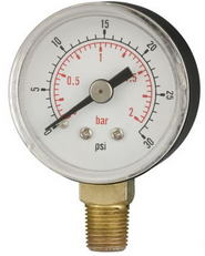 Dry Pressure Gauge, 40mm Face, 1/8