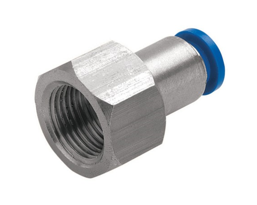 NPT Female Stud x Tube Metal Imperial Pneumatic Push-In Fitting