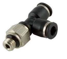 BSP Male Run Leg Tee Micro Metal Pneumatic Push-In Fitting