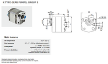 Load image into Gallery viewer, Hydronit E60604002 PPC Group 1 Gear Pump 1.27cc Rev K Series
