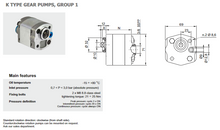 Cargar imagen en el visor de la galería, Bomba de engranajes Hydronit E60604010 PPC Grupo 1 6,0 cc/rev Serie K 
